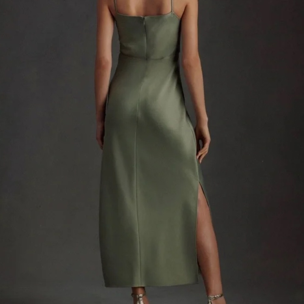 COPY - bhldn cali cowl neck midi dress in moss - Picture 2 of 5